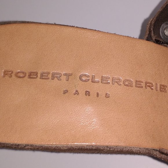 *Robert Clergerie Paris brown green suede platform clogs 8.5 - Picture 4 of 11